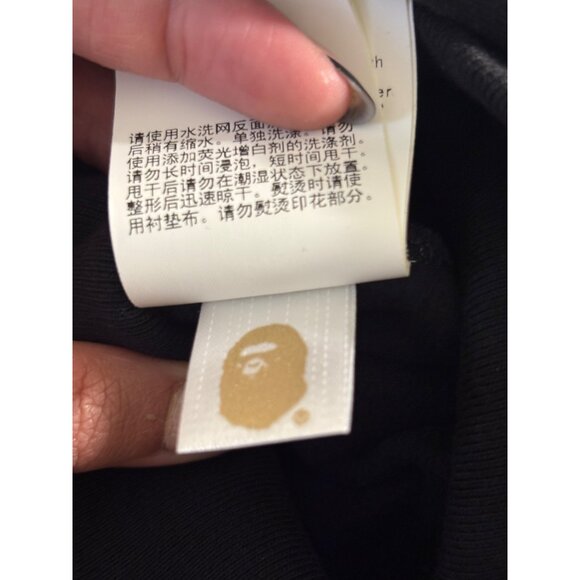 A Bathing Ape Camo Crewneck Sweatshirt Black Cotton Small - Picture 6 of 8